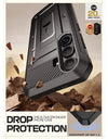 For Samsung Galaxy S25 Case UB Pro Heavy Duty Rugged Phone Case with 2 Front Frame Built-in Screen Protector & Kickstand