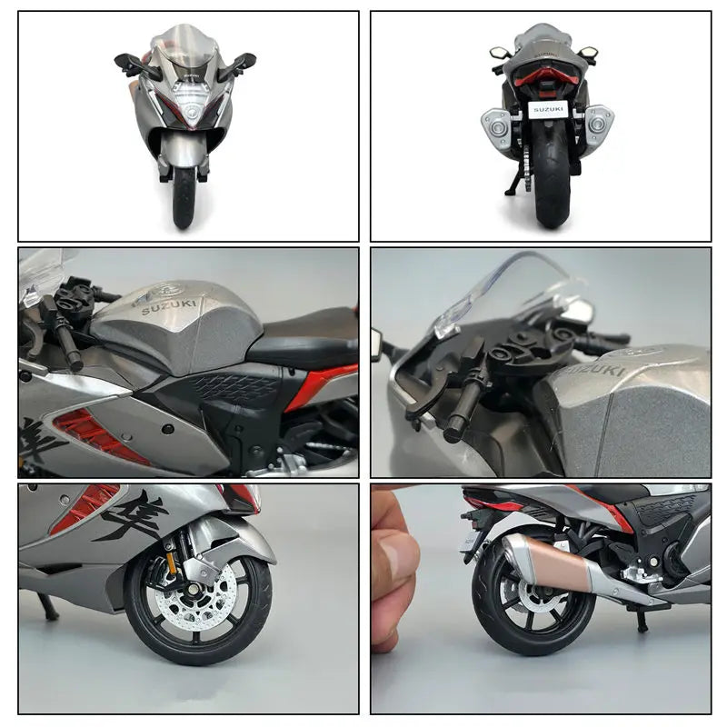 Diecast Suzuki Hayabusa GSX1300R Racing Motorcycle Model 1 to 12 Scale