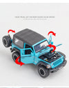 1:32 Jeep Wrangler Rubicon Alloy Off Road Diecast Model Hight Simulation Sound Light  Toy Collect Hobby Model Ornaments Gift