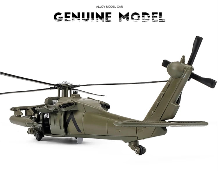 UH60 Hawk Utility Helicopter Metal Model Aircraft Sound and Light Display Toy