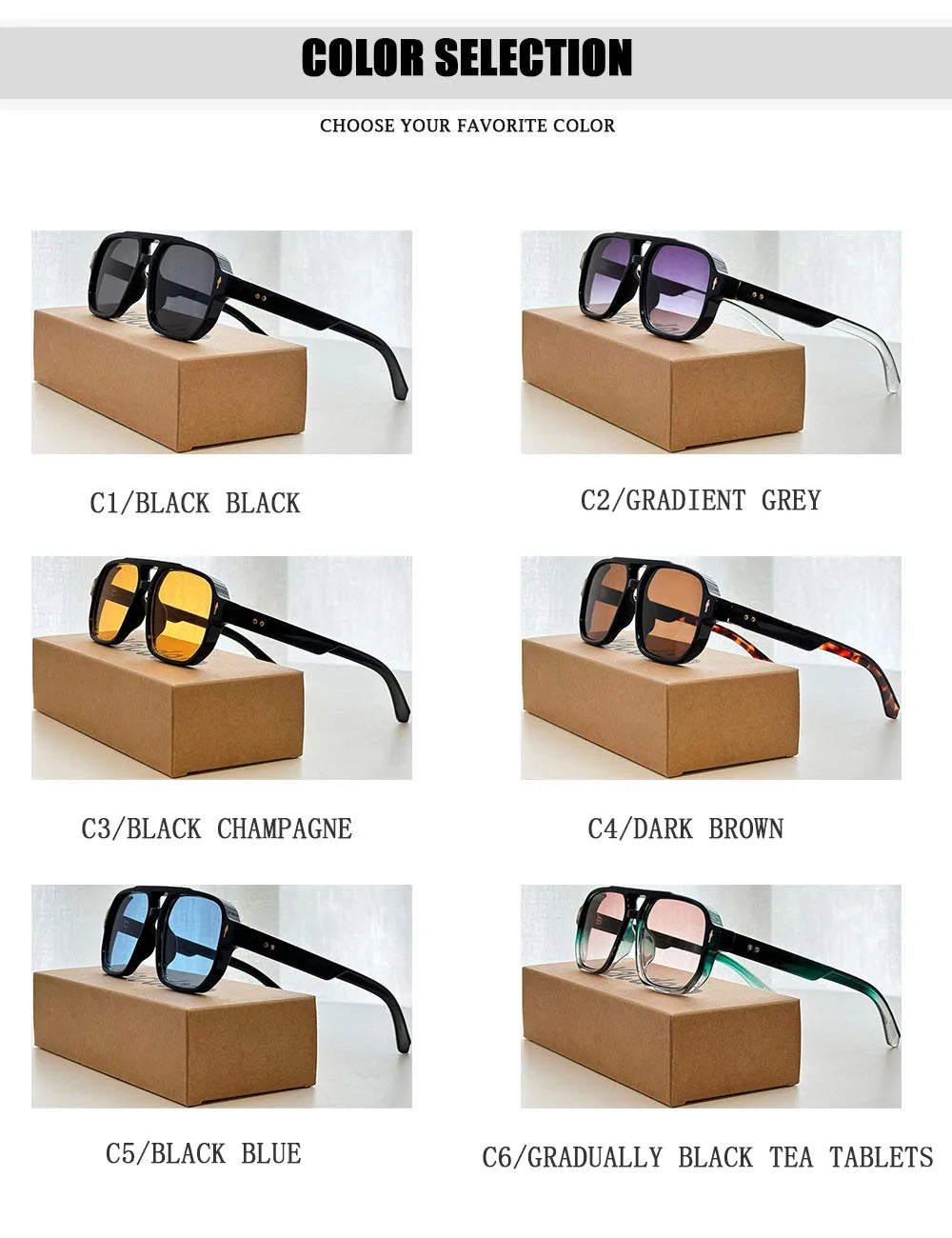 Vintage Square Sunglasses With UV400 Protection