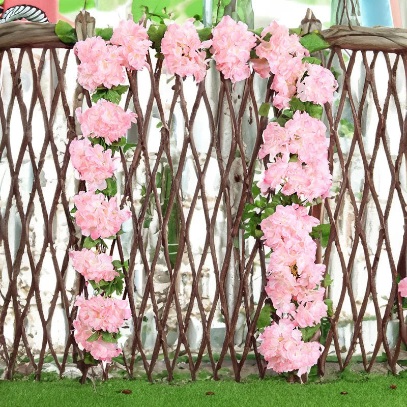 Artificial Hanging Flowers Garland Cherry Blossom Fake Plants Vines for Outdoor Home Wall DIY Wreaths Wedding Arch Garden Decor