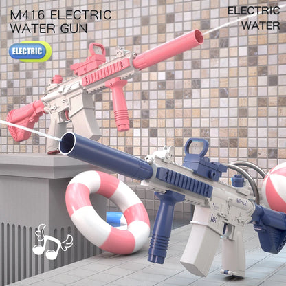 Summer M416 Water Gun Electric Pistol Shooting Toy Fully Automatic Summer Beach Shoot  Toy