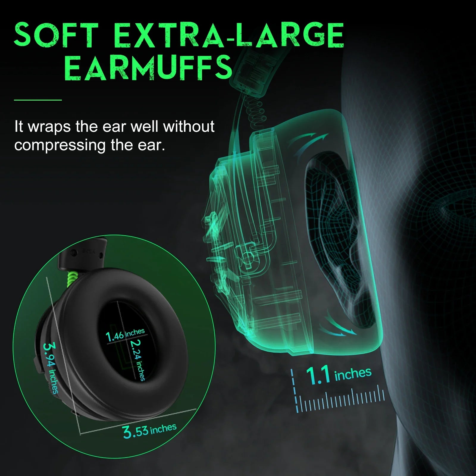 EKSA StarEngine Pro Wired Gaming Headset 7.1 Surround PC Headphones Gamer With ENC Mic USB/Type C/3.5mm for PS4 PS5 Xbox