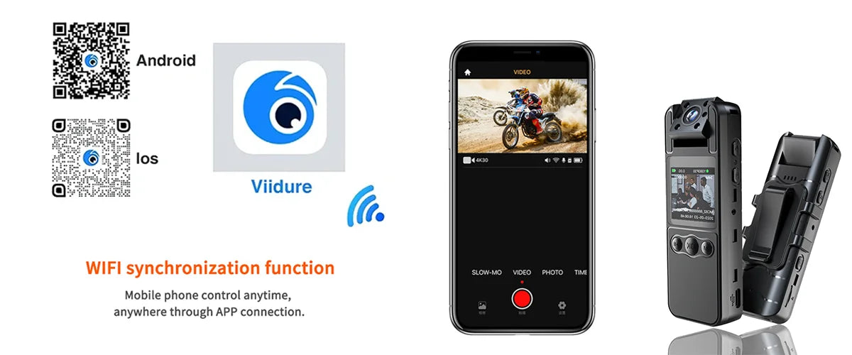 4K Mini Action Camera with Night Vision, WiFi & 180° Rotating Lens Portable Body Cam Recorder