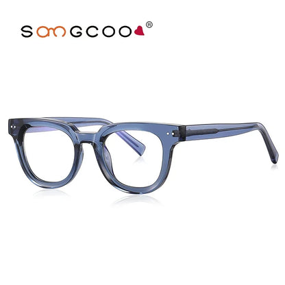 HONGMEI Men's glasses Square Classic Business Anti-Blue Light Reading Glasses Myopia Hyperopia Prescription Customized