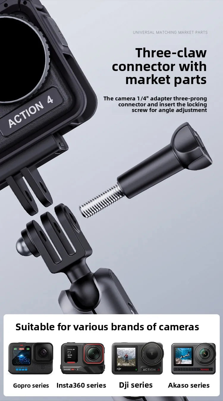 Electric Vacuum Suction Car Action Camera Mount Aluminum Alloy 360 Degree Adjustable Camera Holder for Dashboard and Outdoor Recording