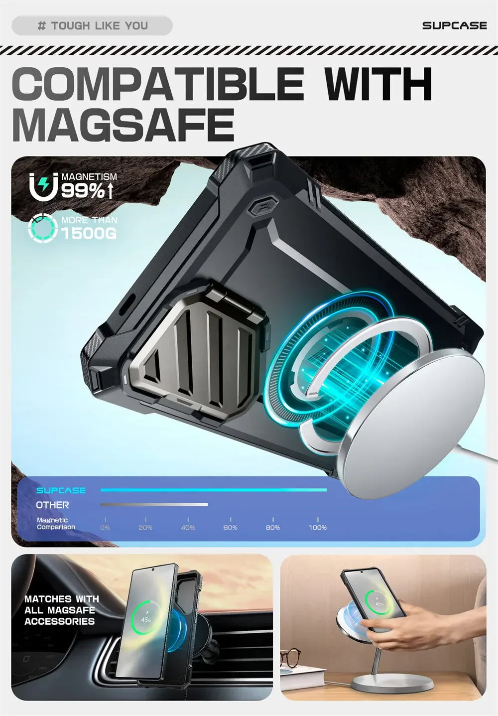 For Samsung Galaxy S25 Ultra Case UB Mag XT Heavy Duty Rugged Strong  Phone Case with Camera Cover Kickstand