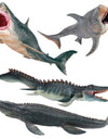 1pc Large Mosasaurus Megalodon Shark Dinosaur Figures Realistic Model Marine Animal Life Toy for Collection Party Favor Kid Gift