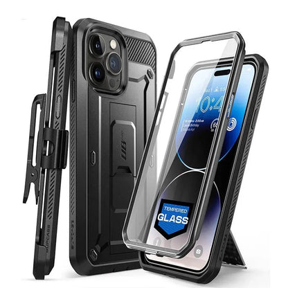 For iPhone 14 Pro Max Case 6.7" (2022) UB Pro Heavy Duty Rugged Case with Built-in Tempered Glass Screen Protector