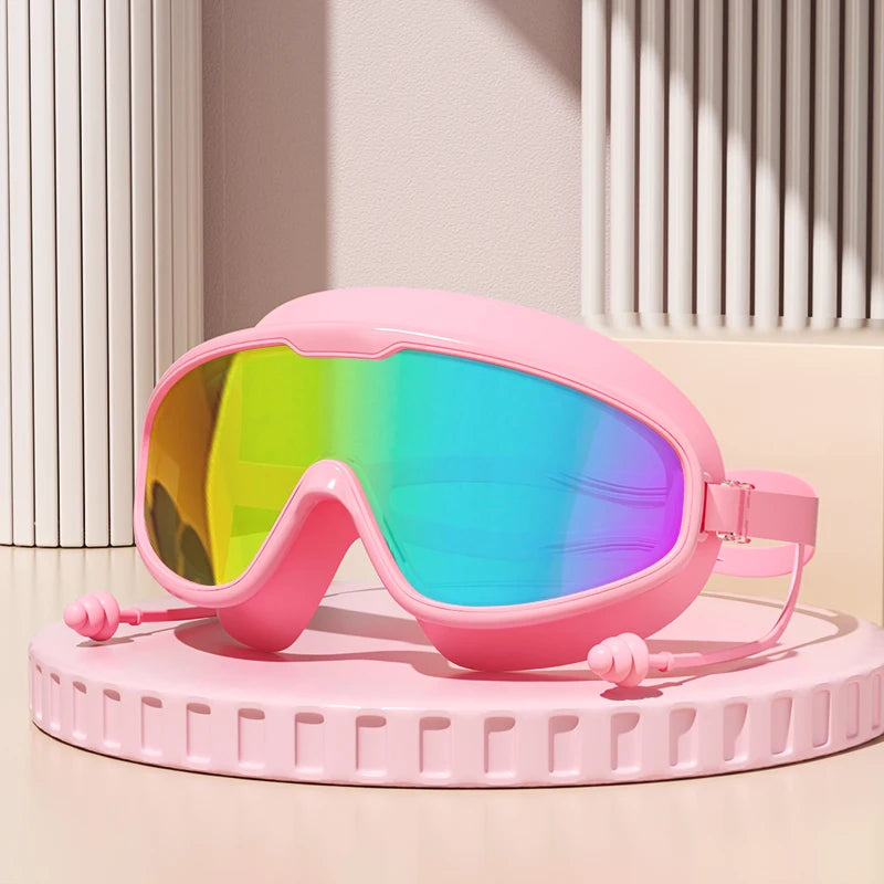 Swimming Goggles Big Frame Swimming Goggles Big Frame HD Wide View Anti-Fog UV Protection Swimming Goggles for No Leaking