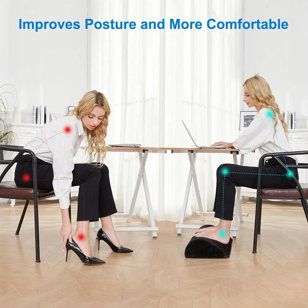 1Pc Foot Rest for Under Desk at Work-Ergonomic Design Foot Stool for Fatigue with Memory Foam,Non Slip Bead,Washable