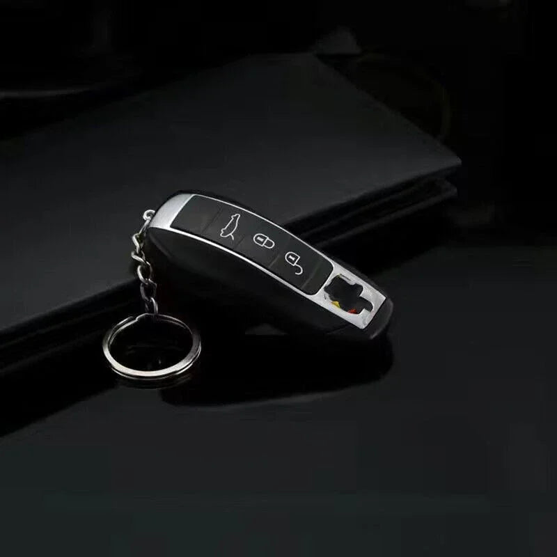 Keychain Windproof Lighter Cool Car Key Model Black Technology Multifunctional Igniter Gift Boyfriend A Trendy Look