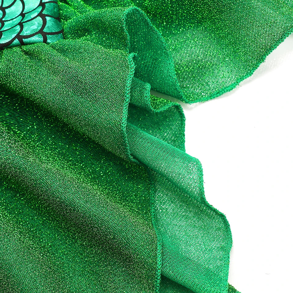 Fancy Princess Dress Ariel Little Mermaid Clothing Girls Party Vestidos Carnival  Cosplay Costume