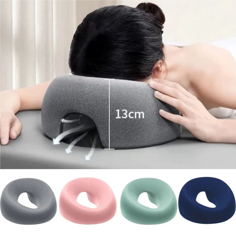 Face Down Sleeping Pillows Ergonomics Memory Foam Head Pillow Portable Travel Pillow Office Prone Cushion Breathable