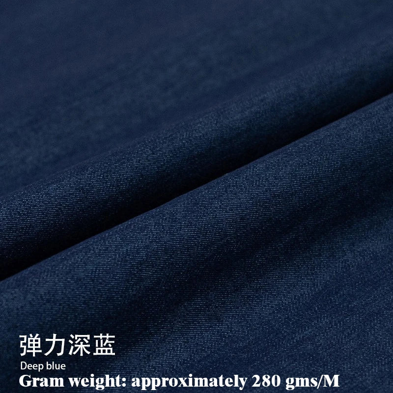 1M/2M/3M/5M Elastic polyester cotton denim fabric for jeans,Skirt Jacket,shirt,bag,DIY, handmade Sewing  Fabric