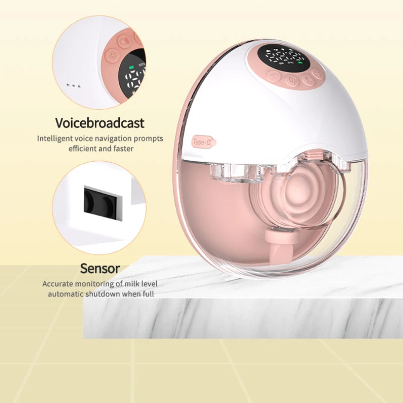 Wearable BPA-Free Wireless Bra Breast Pump with Cordless Bottle Design Wearable Silicone Flange Milk Manual Breast Pump