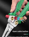 Multifunctional Wire Stripper Electrician's Pliers 8-in-1 Stainless Steel Needle-nose Pliers with Wire Measuring Hand Tools