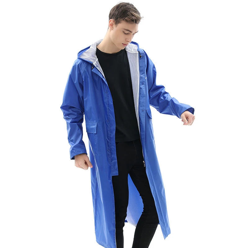 Heavy Duty Waterproof Hooded Rain Poncho for Adults