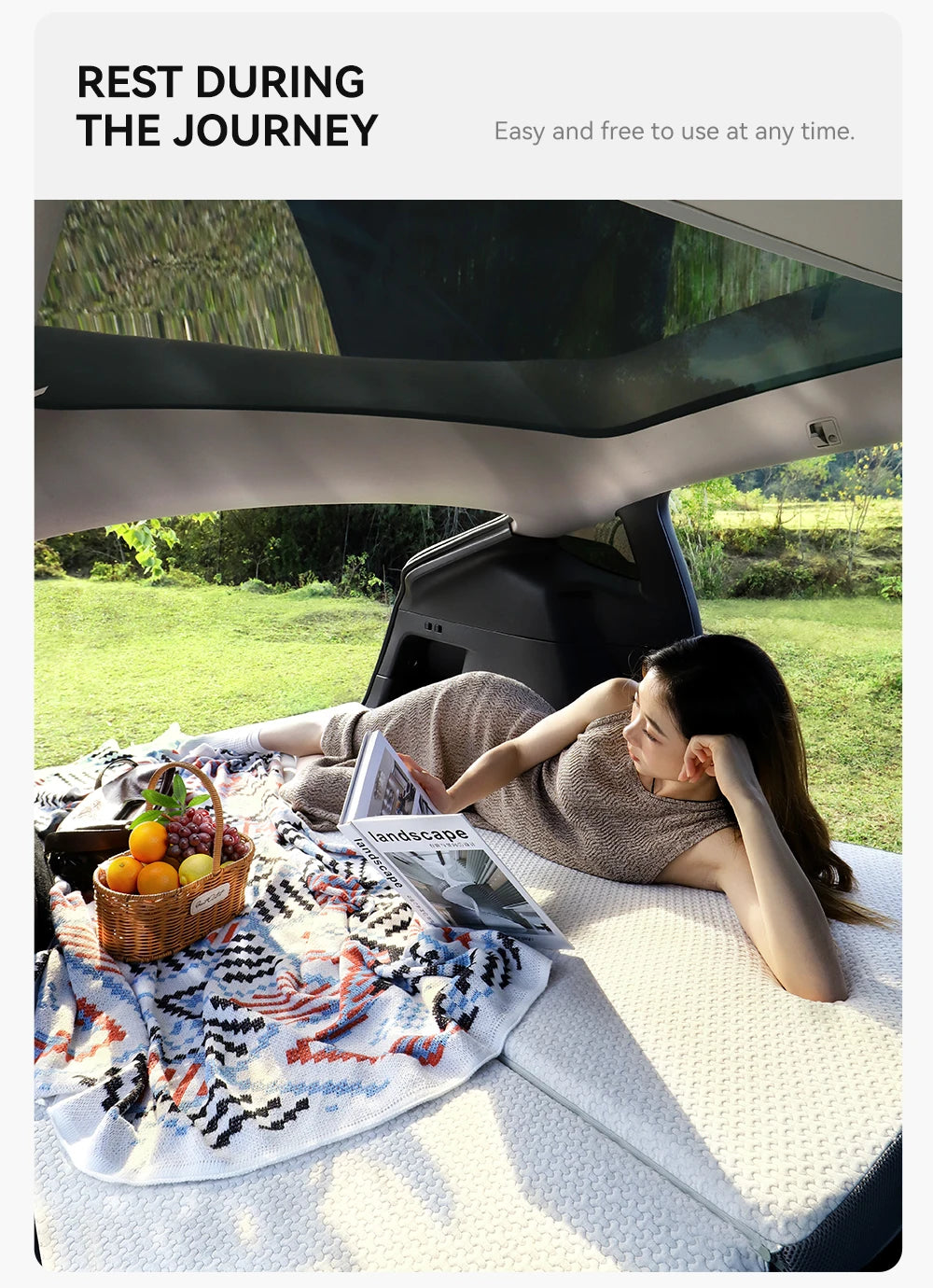 Camping Mattress for Tesla Model Y Juniper 2021 2026 Memory Sponge Car Travel Bed Portable Camping Mattress