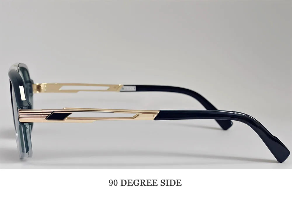 Square Metal Frame Sunglasses With UV400 Protection