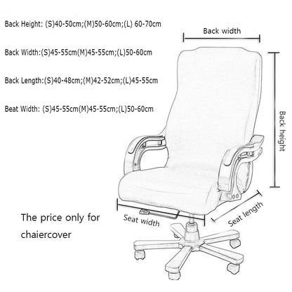 M/L Size Office Chair Covers Stretch Spandex Anti-dirty Computer Seat Chair Cover Removable Office Chair Slipcovers Solid Color