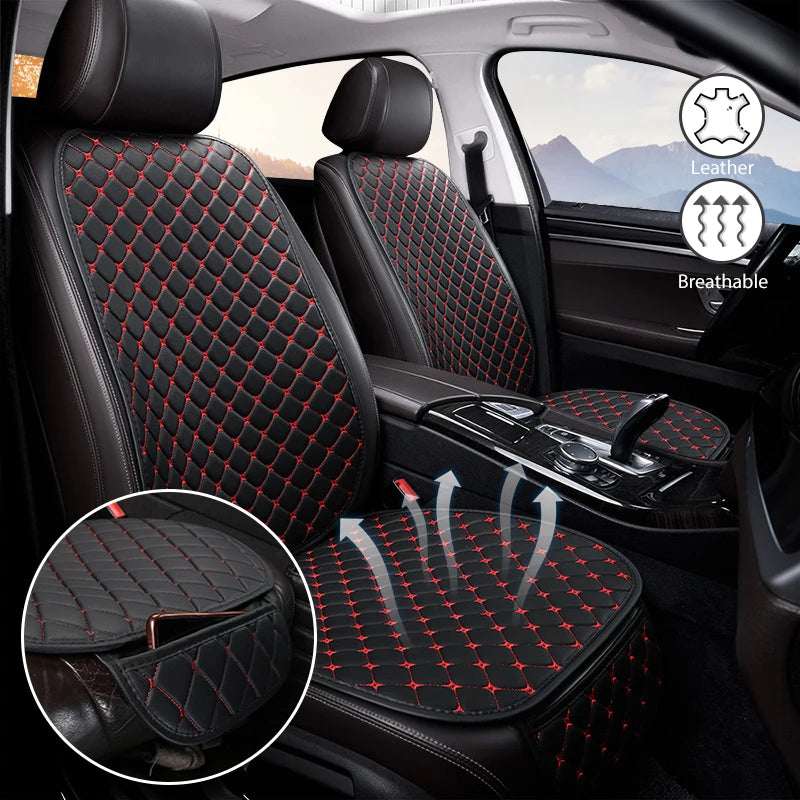 PU Leather Car Seat Cover Seat Back Cushion Minimalism Seat Cushion Universal Wear-resistant and Durable Four Seasons Pad Mat