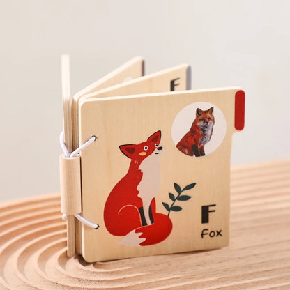 0-36 Month Baby Early Learning Toy Wooden Animals Book Parent-child Interactive Education Toy Montessori Toys Gifts For Newborns