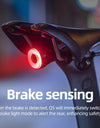 Smart Bicycle Rear Light Auto Brake Sensing Tail Light Waterproof Type-C Bike Taillight MTB Road Cycling Flashlight