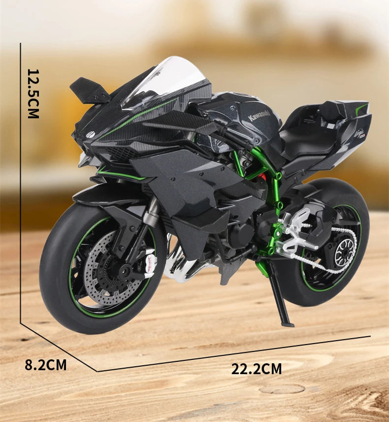 Diecast H2 H2R Racing Motorcycle Model 1 to 9 Scale