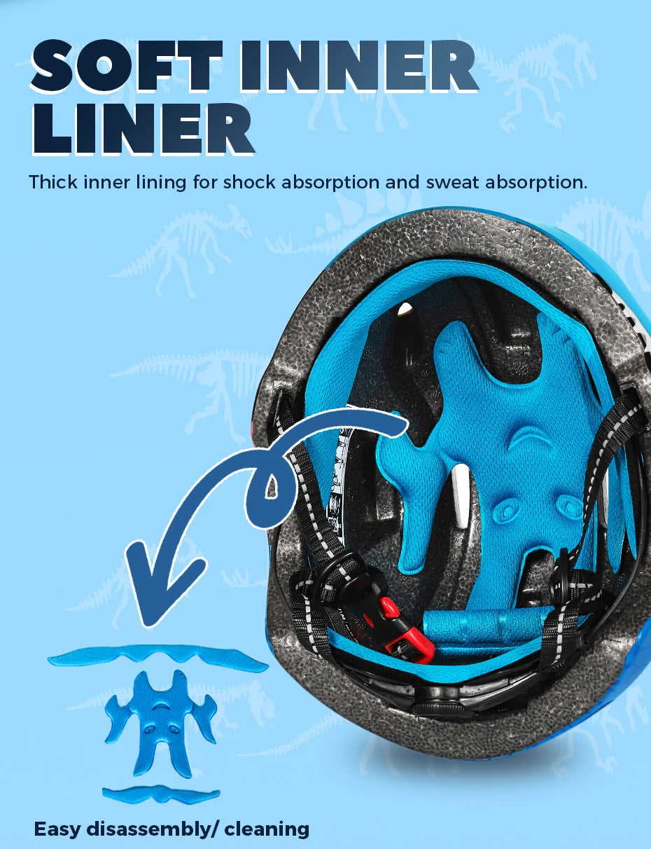 Bicycle Helmet  Sports Cycling Protection Knee Elbow Pad Sets Balance Roller Skating Helmet Guard