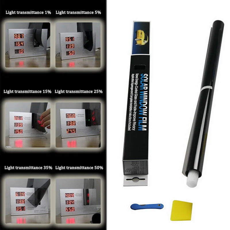 5/15/25/35/50% VLT Reflective Silver Glass Film Heat Blocking Vinyl Roll Stickers for Home Car Self Adhesive Privacy Window Tint