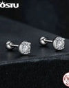 Classical Round 0.1 CT moissanite Stud Earrings For WOmen 925 Sterling Silver Original earrings