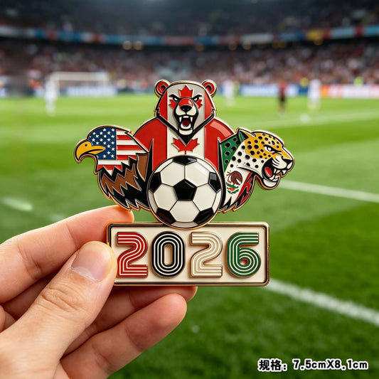 2026 Football Metal Fridge Magnet Soccer Fan Souvenir Home Decor