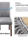 1PC Stretch Dining Chair Covers Leaves Jacquard Seat Covers Universal Size Dust Covers for Hotel Banquet Wedding Chairs Decor