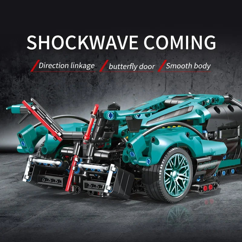 1148Pcs Building Block V12 Super Car Technical Blocks Brick Motor Power Drive Radio RC Car Technic vehicles Puzzle Toys  Adul