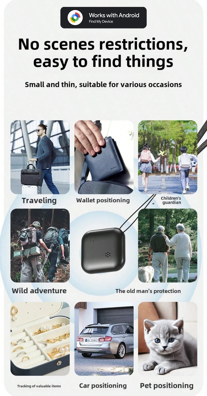 Global Position Systm Tracker Locator Google Mini Finder Android Find My Devices Anti Lost Bluetooth Portable Smart Tag For Car Elderly Pet Wallet