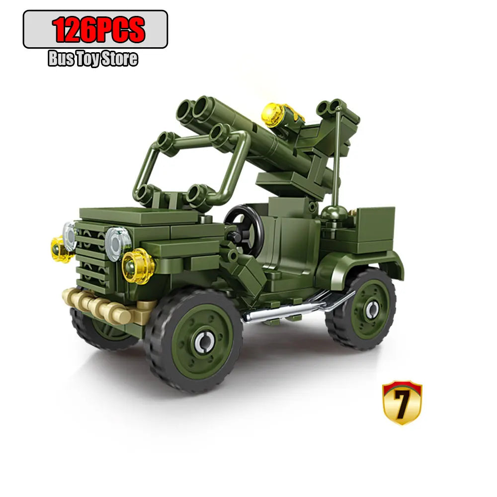 Aircraft Tank Aircraft Carrier MODERN EOLIPMENT MODERN WAR INFORMATION WW2 Military Model Building Blocks Bricks for Boy