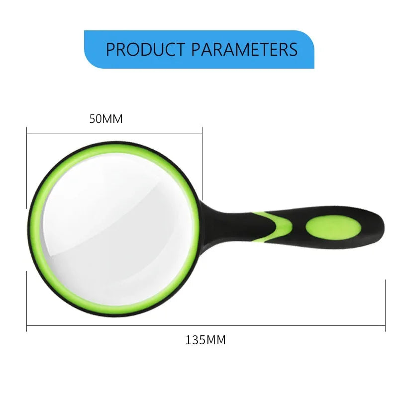 10X Handheld Magnifying Glass 50mm Reading Magnifier