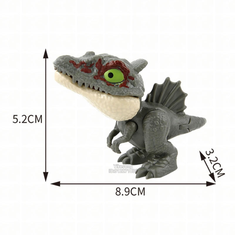 Finger Dinosaur Tricky Tyrannosaurus Model Biting Hand Fidget Mosasaurus Jurassic Dino Toy for Children Dino Movable Joints Gift