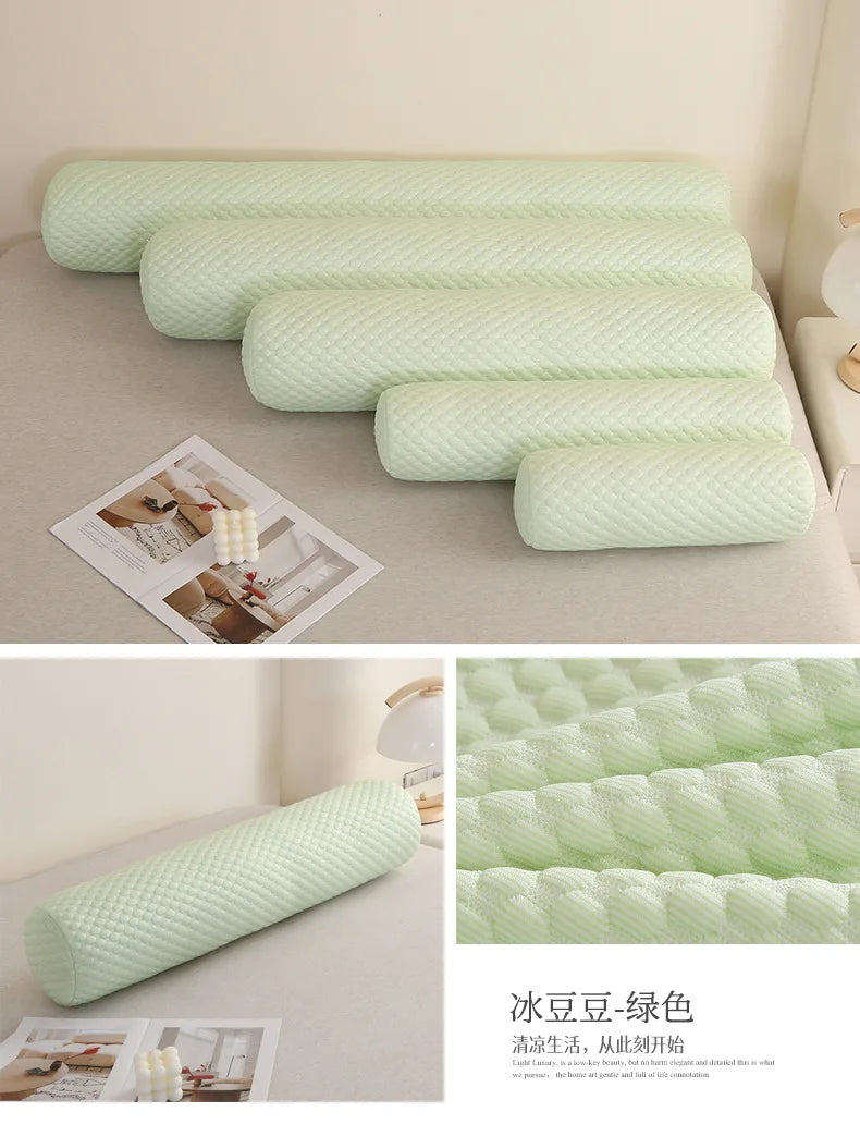 Round Neck Pillow Roll Cervical Support Pillows Neck Pain Relief Cylinder Bolster Pillows with Removable Washable Cove for Chair