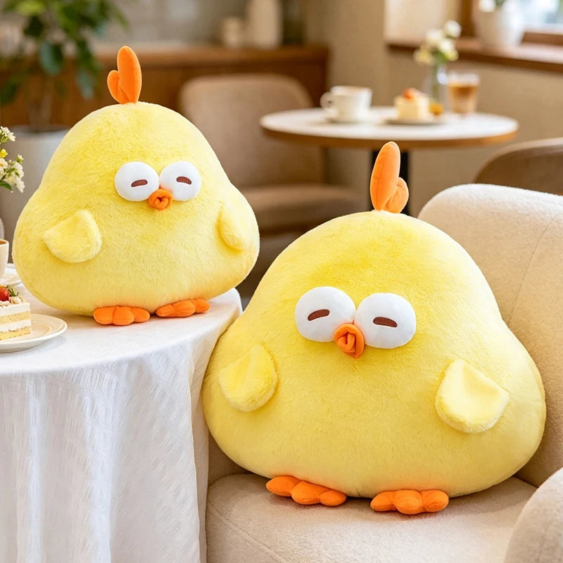 Cute Yellow Chicken Plush Toy Soft Cartoon Pillow