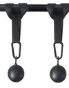 Fitness Steel Cannonball Grips Climbing Holds Set with Hanging Strap Strong Carabiner Pinch Grip Strengthener Finger Training