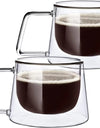 200ml Double Wall Glass Coffee Mug Heat-resistant Espresso Cup Thermo Insulated Cup For Latte Cappuccino Tea Drinkware Set