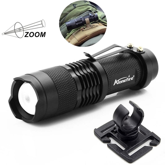 SK68 LED Flashlight With 360 Degree Swivel Clip