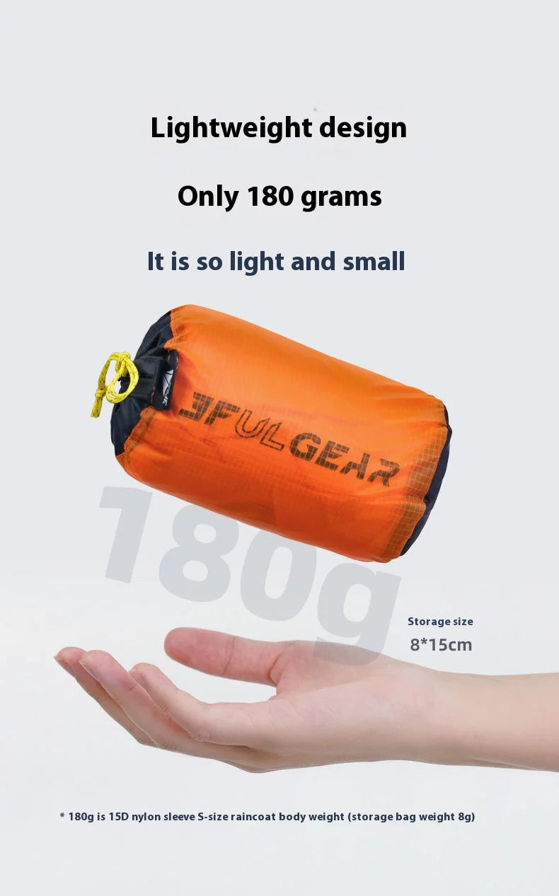 Ultralight Waterproof Zipper Raincoat for Hiking Camping and Travel