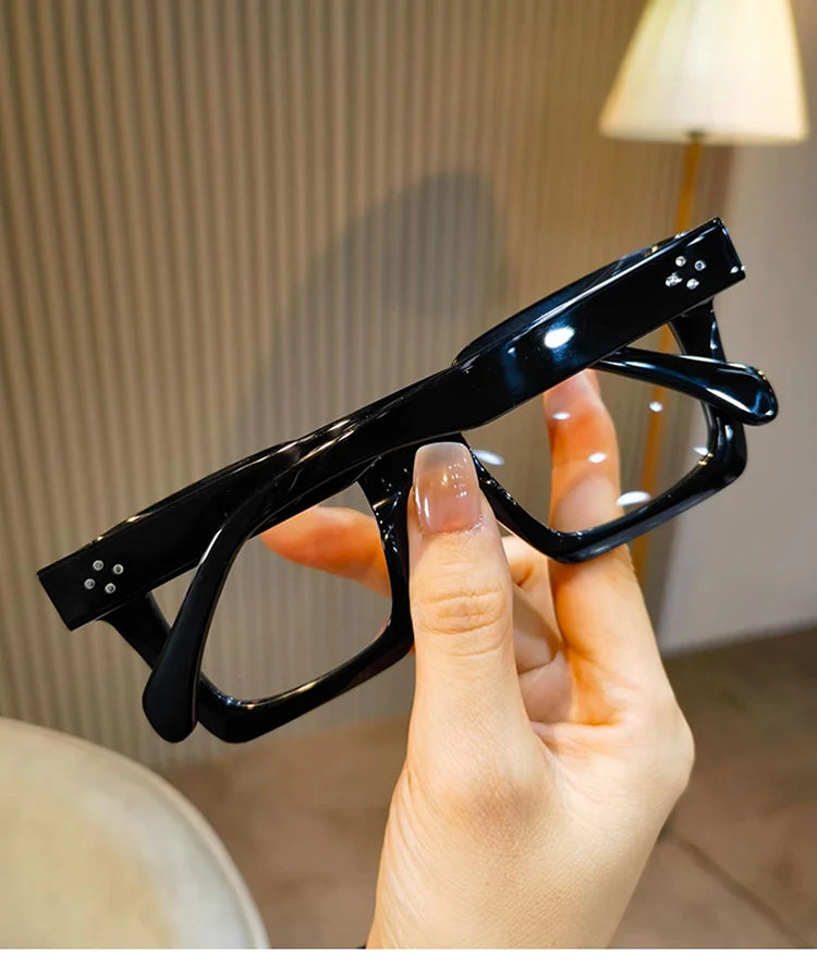 Luxury Acetate Spectacle Frame Fashion Retro Square Eyeglasses Optical Prescription Frames