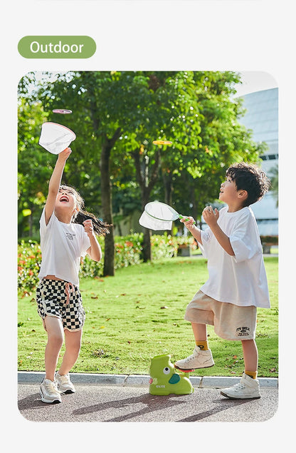 Flying Disc Air Rocket Launcher Saucer Outdoor Soaring Propeller Garden Game Novel Children Toy for Kid Jump Sport Frisbees Toys