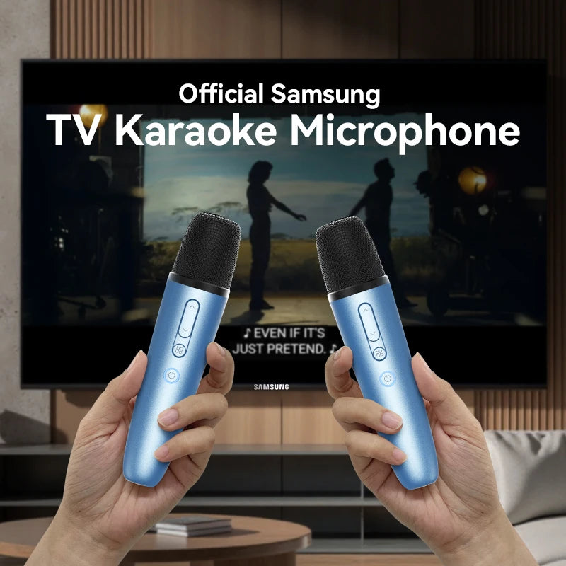 Official Samsung TV Wireless Karaoke Microphone, Puremic Rechargeable Mic with Bluetooth & AUX Receiver, Type-C Charging