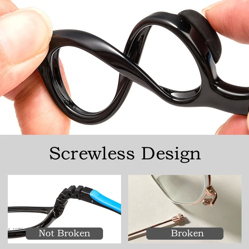 Ultralight Silicone Screwless Design 's Eyewear Retro Square Optical Prescription Glasses Frames Boy and Girl